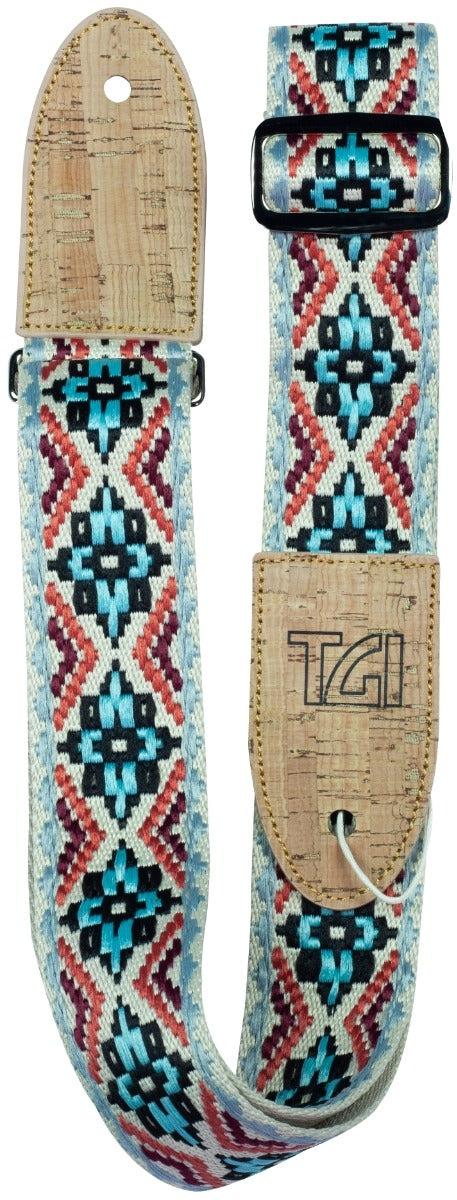 TGI Guitar Strap Woven Cotton Vegan - Multi Colour