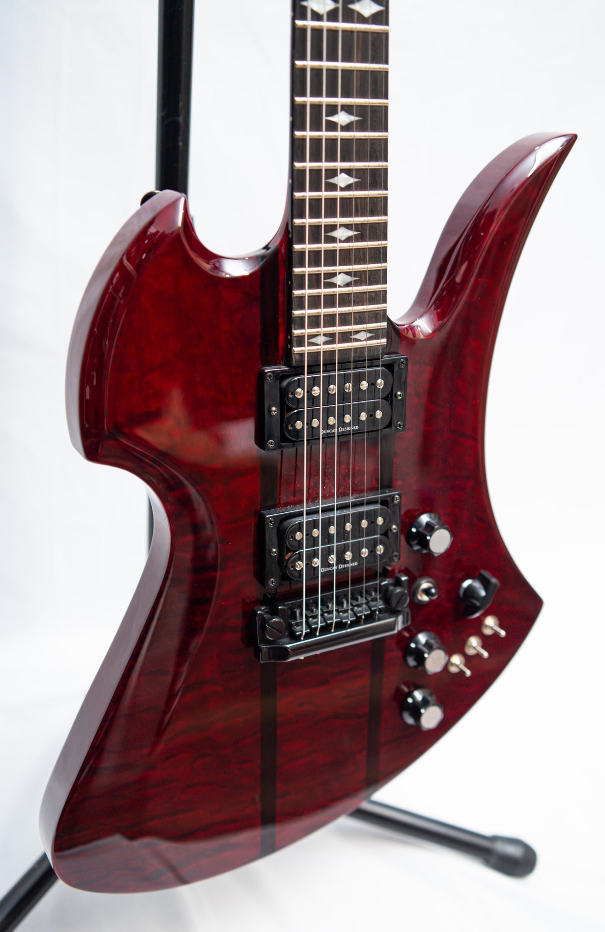 BC Rich Mockingbird STQ Red + Swan Flight Case (Pre-Owned) - Music Vault