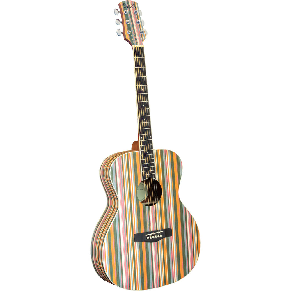 Adam Black OM-RB Rainbow Acoustic Guitar Music Vault