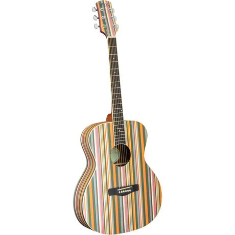 Adam Black OM-RB Rainbow Acoustic Guitar Music Vault
