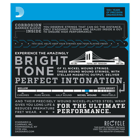 D'Addario XL Medium Top Heavy/Bottom Electric Guitar Strings EXL116 - Music Vault