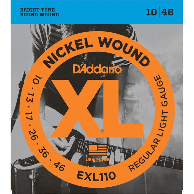 D'Addario XL Regular Light Electric Guitar Strings EXL110 - Music Vault