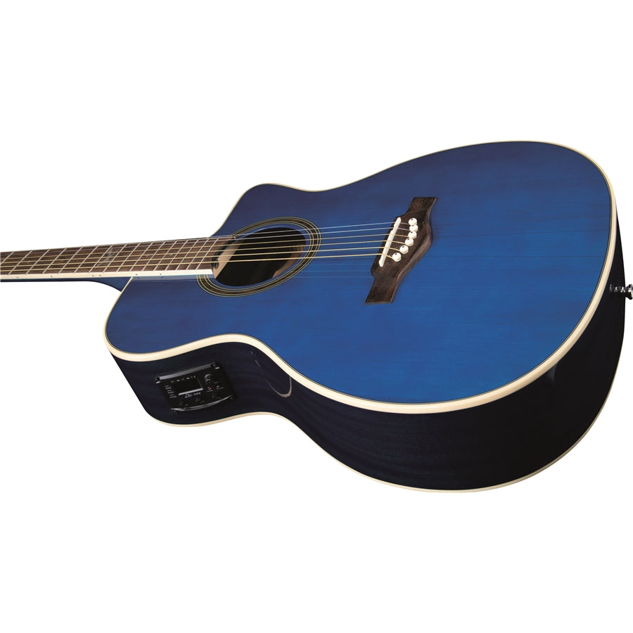 Eko NXT A100CE Electro Acoustic Cutaway Trans Blue - Music Vault
