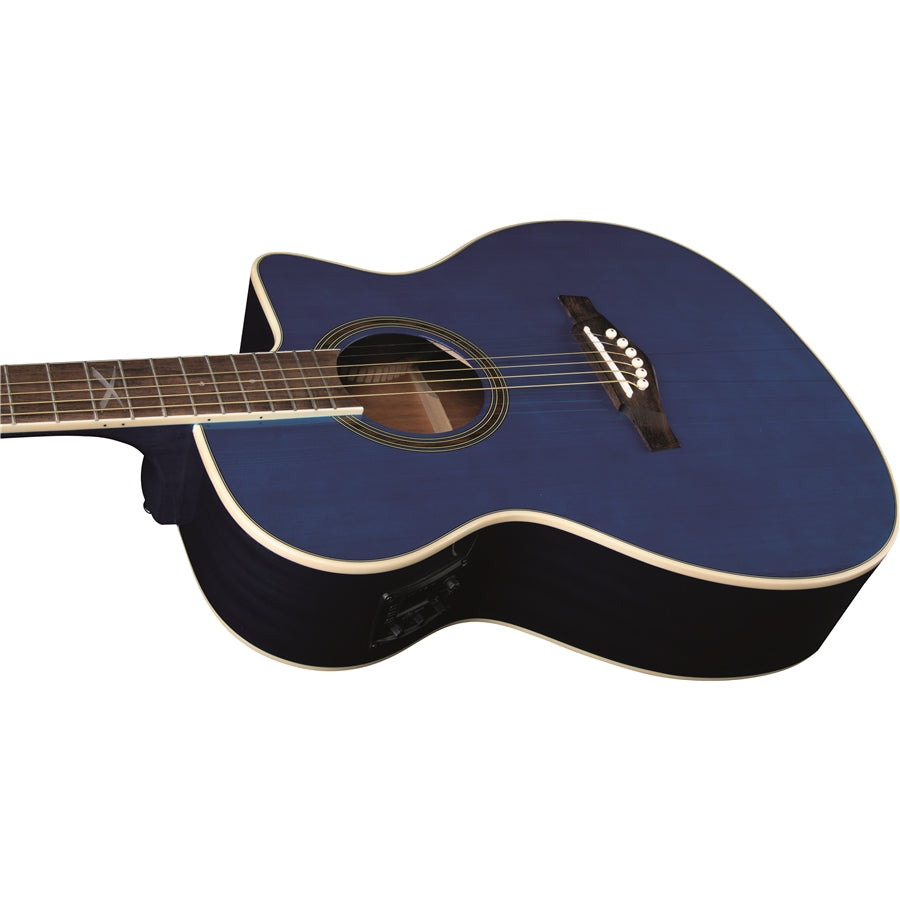Eko NXT A100CE Electro Acoustic Cutaway Trans Blue - Music Vault