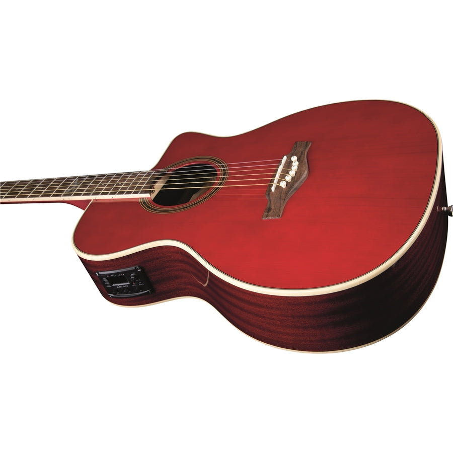 Eko NXT A100CE Electro Acoustic Cutaway Trans Red - Music Vault