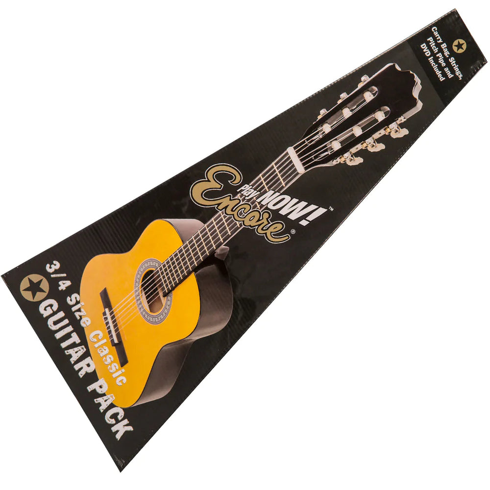 Encore 3/4 Classical Acoustic Guitar Pack Natural - Music Vault