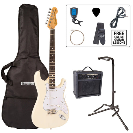 Encore E6 Electric Guitar Starter Pack Vintage White - Music Vault