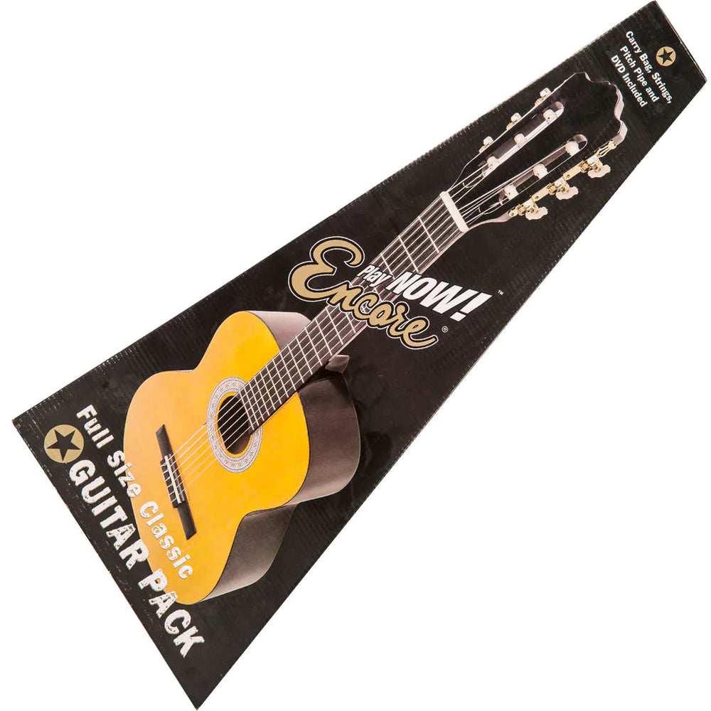 Encore Full Size Classical Acoustic Guitar Pack Natural - Music Vault