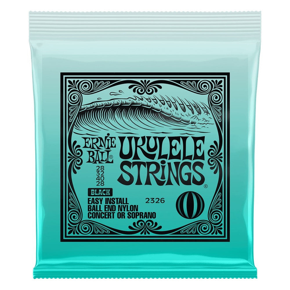 Ernie Ball Concert/Soprano Ball End Ukulele Strings Black - Music Vault