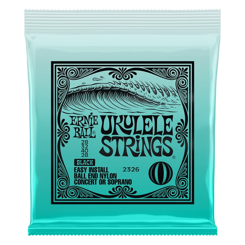 Ernie Ball Concert/Soprano Ball End Ukulele Strings Black - Music Vault