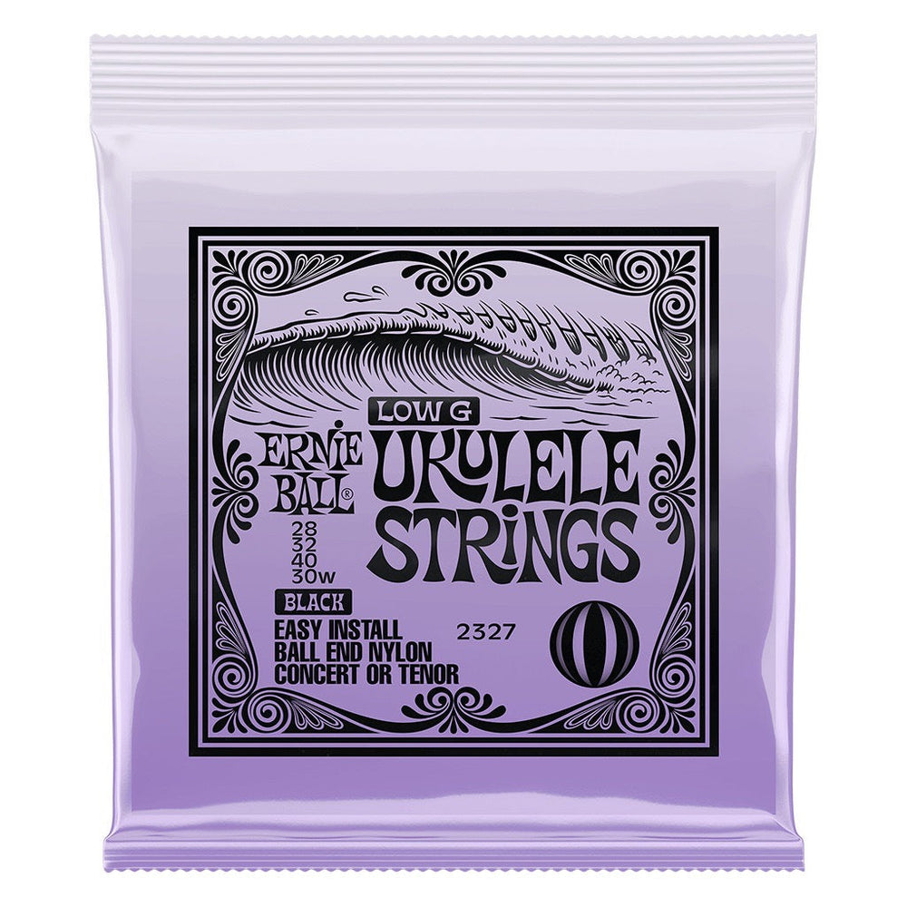 Ernie Ball Concert/Tenor Ball End Ukulele Strings Wound G Black - Music Vault