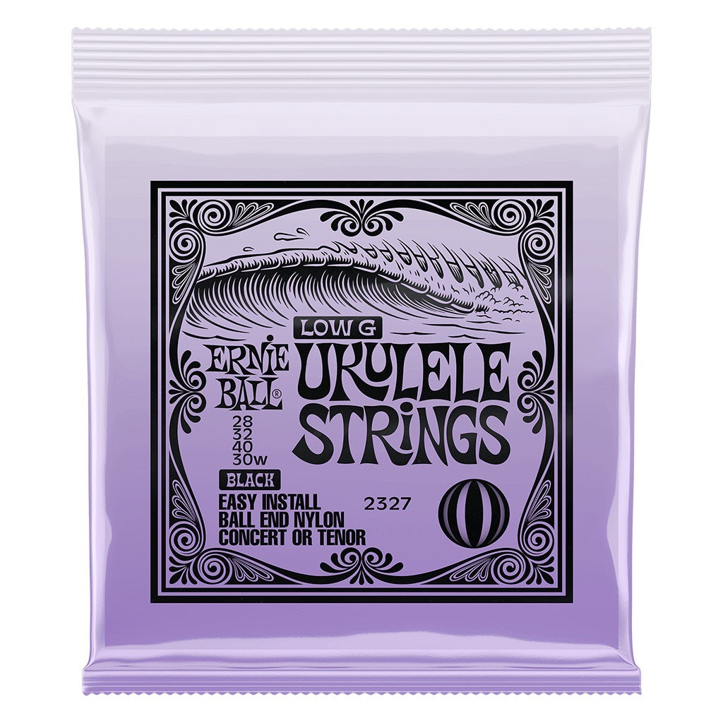 Ernie Ball Concert/Tenor Ball End Ukulele Strings Wound G Black - Music Vault