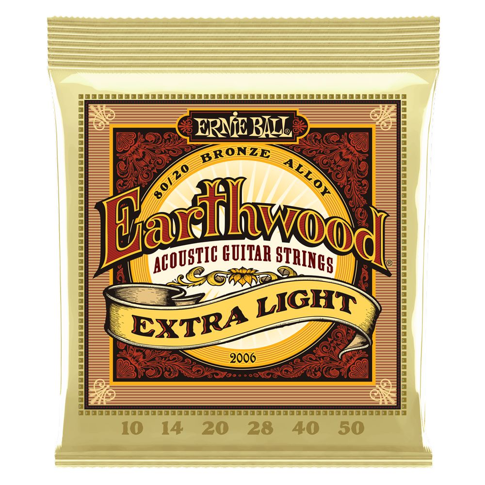 Ernie Ball Earthwood Extra Light 80/20 Bronze Acoustic Guitar Strings 2006 - Music Vault