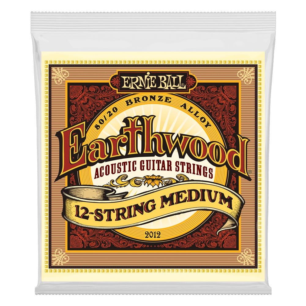 Ernie Ball Earthwood Medium 80/20 Bronze 12 string Acoustic Guitar Strings 2012 - Music Vault