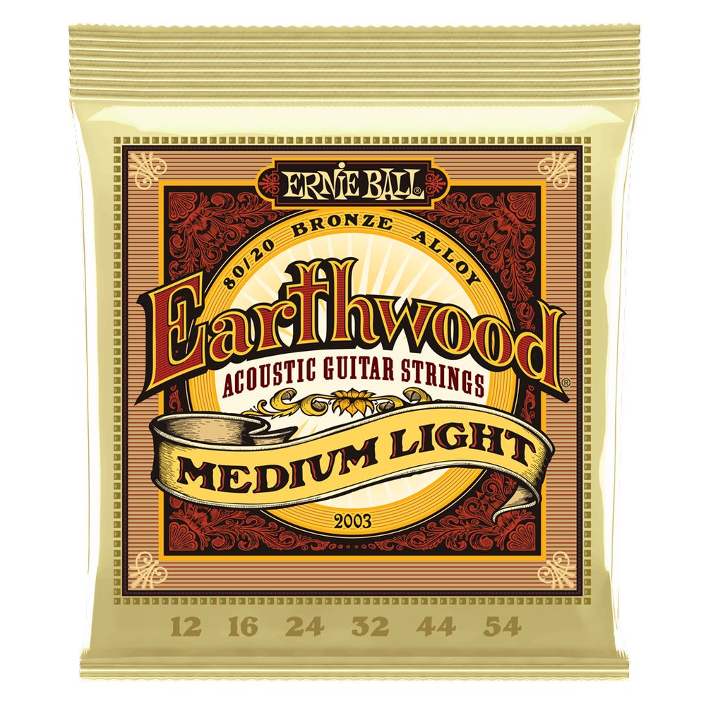 Ernie Ball Earthwood Medium Light 80/20 Bronze Acoustic Guitar Strings 2003 - Music Vault