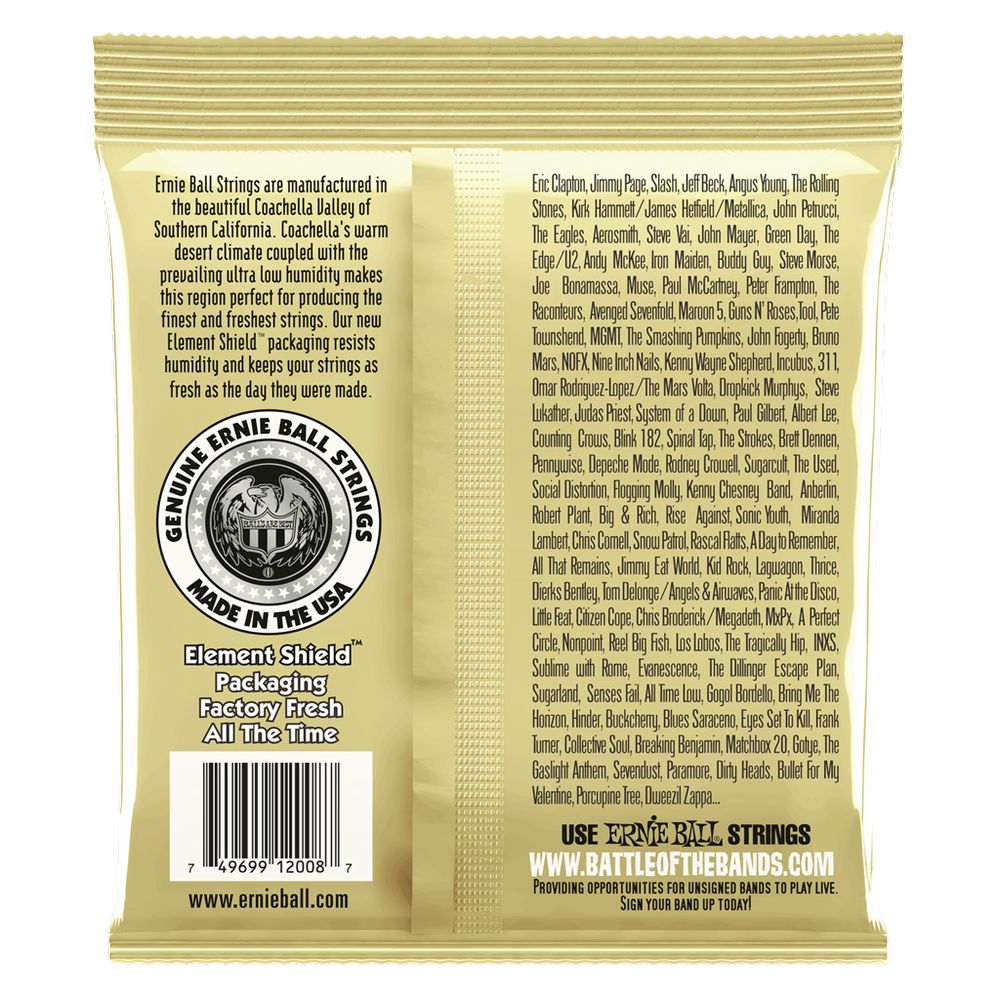 Ernie Ball Earthwood Rock & Blues 80/20 Bronze Acoustic Guitar Strings 2008 - Music Vault