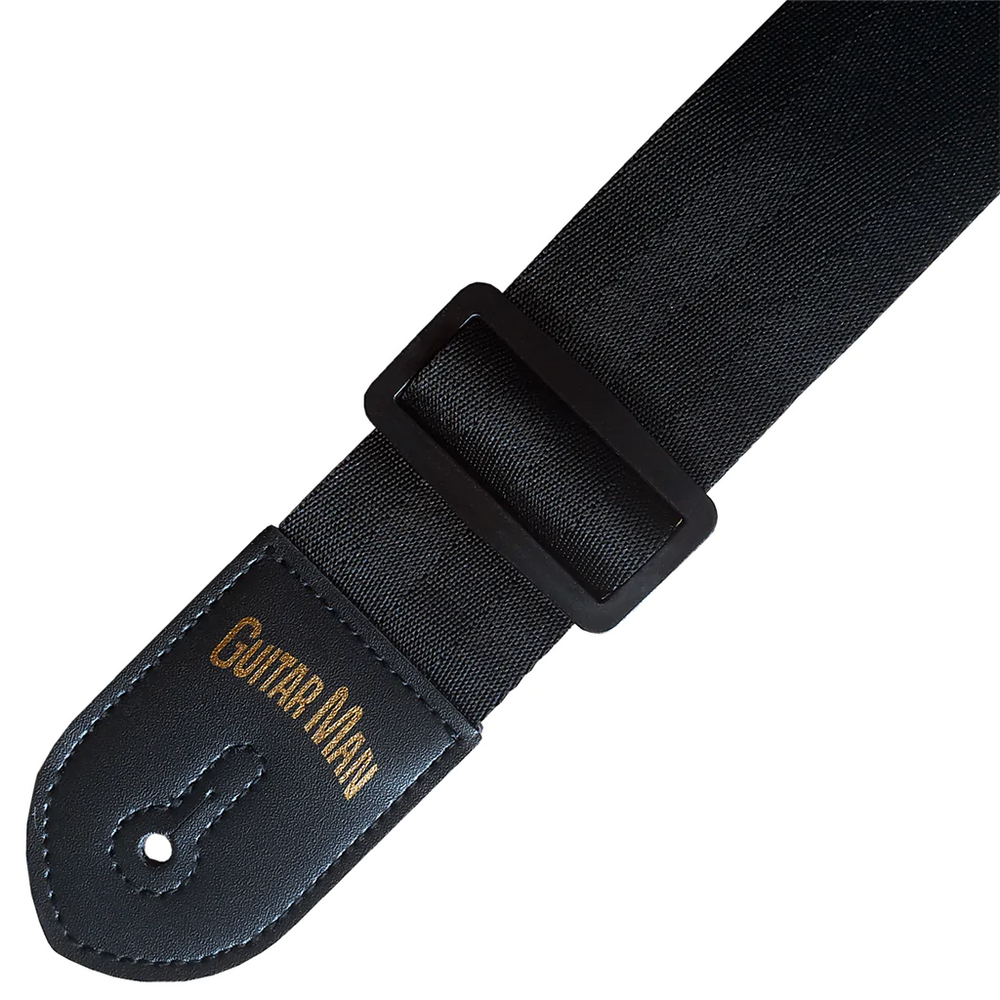 Guitar Man Standard Nylon Guitar Strap Black - Music Vault