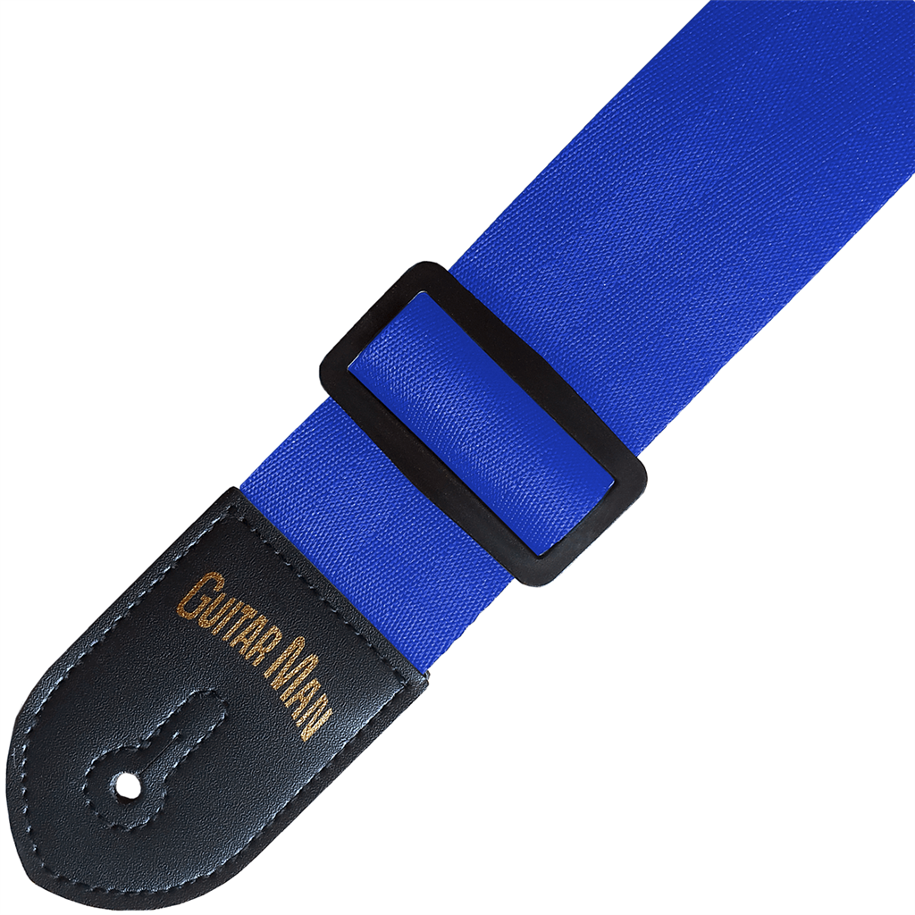 Guitar Man Standard Nylon Guitar Strap Blue - Music Vault