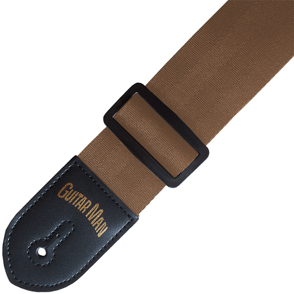 Guitar Man Standard Nylon Guitar Strap Brown - Music Vault