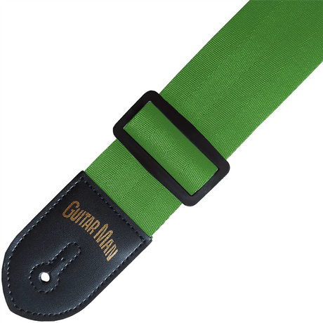 Guitar Man Standard Nylon Guitar Strap Green - Music Vault