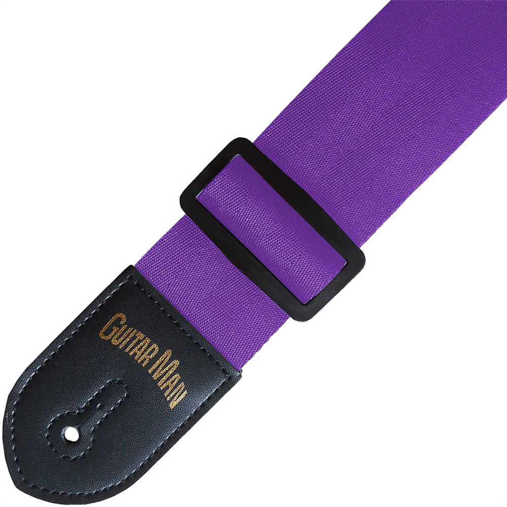 Guitar Man Standard Nylon Guitar Strap Purple - Music Vault