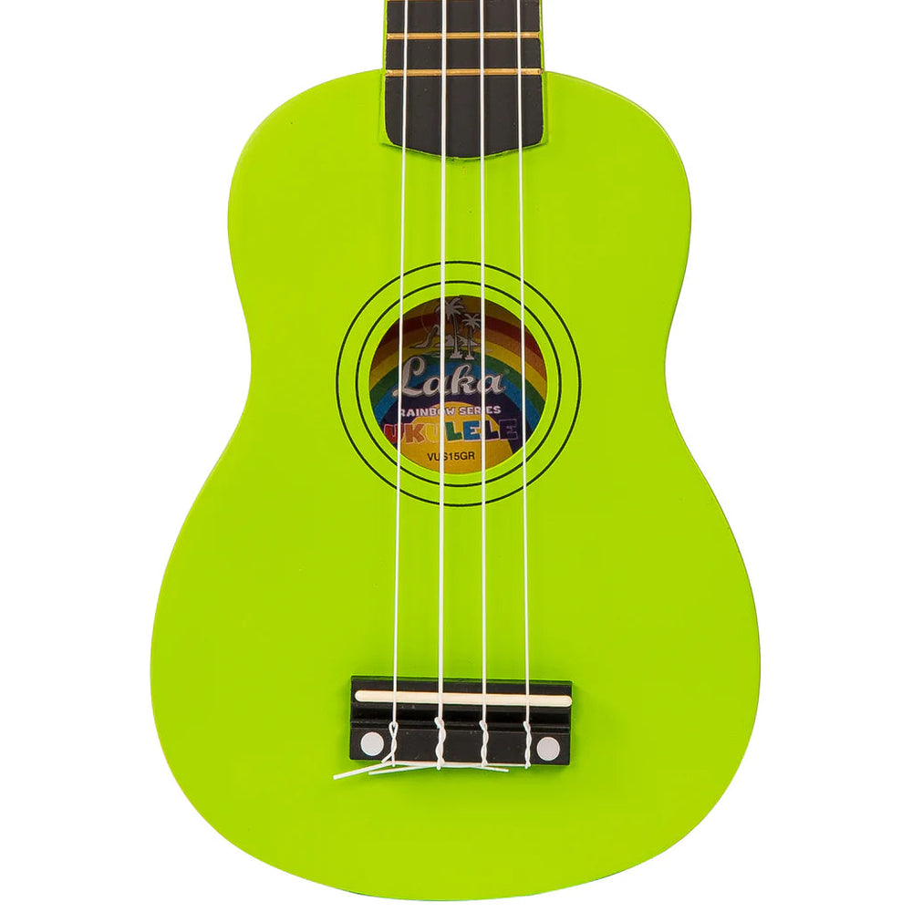 Laka Rainbow Series Soprano Ukulele Green - Music Vault