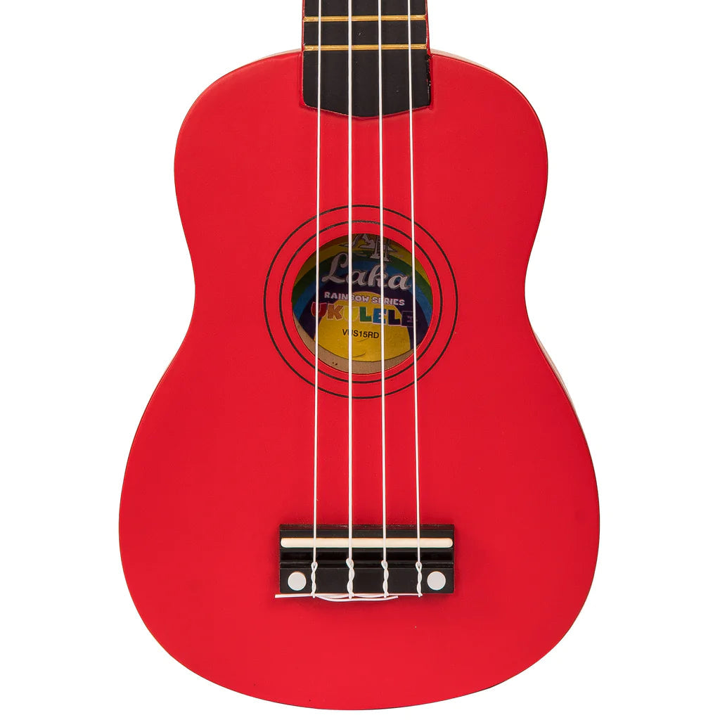 Laka Rainbow Series Soprano Ukulele Red - Music Vault