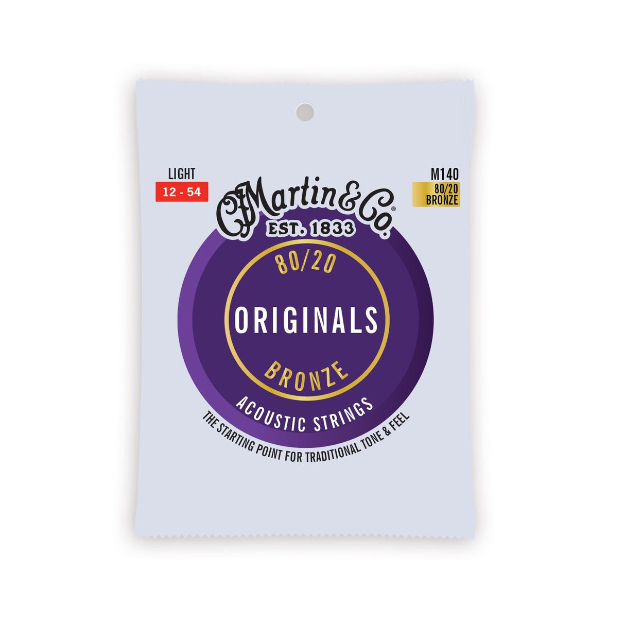 Martin Originals 80/20 Bronze Acoustic Guitar Strings Light - Music Vault