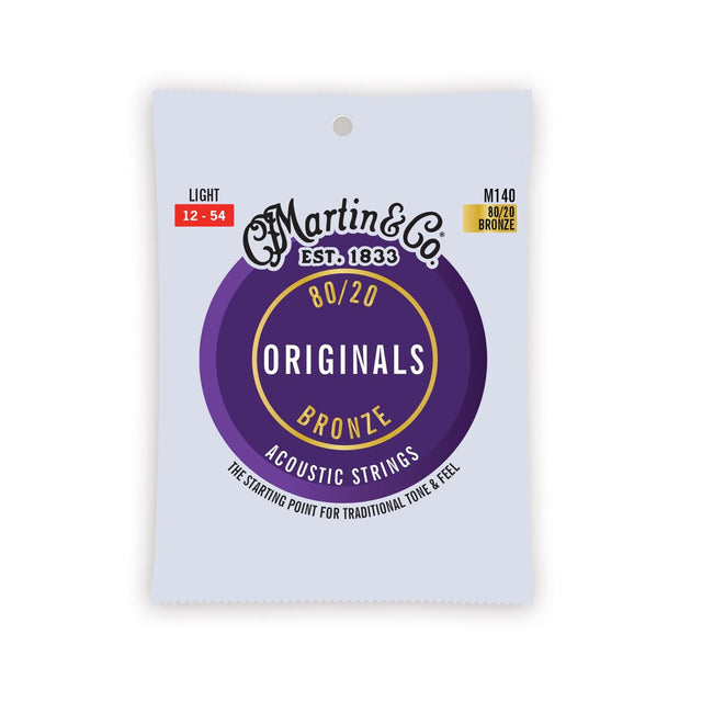 Martin Originals 80/20 Bronze Acoustic Guitar Strings Light - Music Vault