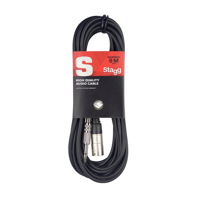 Stagg SAC6PSXM/DL Balanced XLR Male To Jack Cable 6m Music Vault