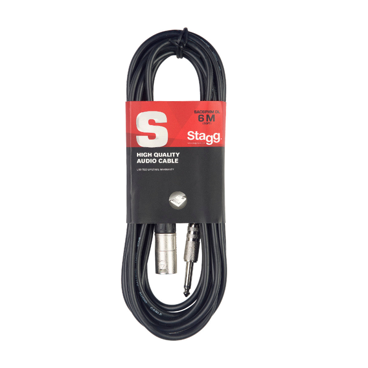 Stagg SAC6PXM/DL Unbalanced XLR Male To Jack Cable 6m Music Vault