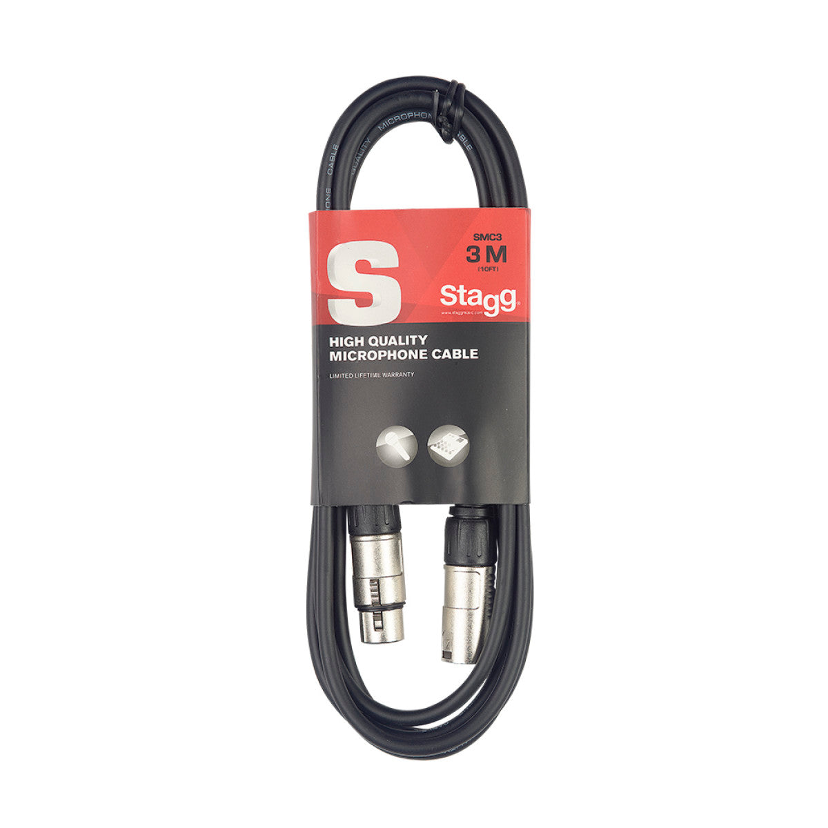 Stagg SMC3 Microphone Cable XLR 3m / 10ft Music Vault