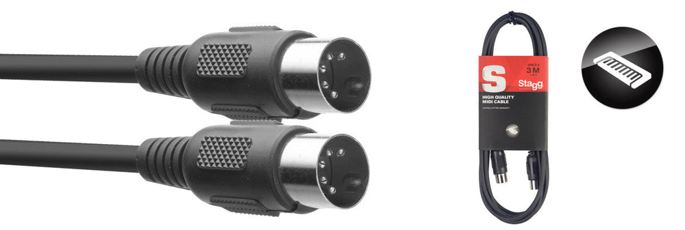 Stagg SMD1E MIDI DIN Cable 1m / 3ft Music Vault