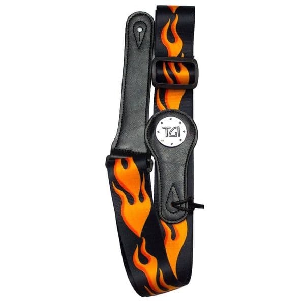 TGI Guitar Strap Hot Rod Flames - Music Vault