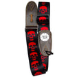 TGI Guitar Strap Skull Black & Red - Music Vault