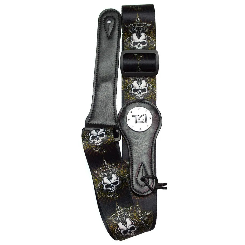 TGI Guitar Strap Skull Celtic Cross - Music Vault