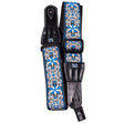 TGI Guitar Strap Woven Cotton Persian Stitch Blue & White - Music Vault