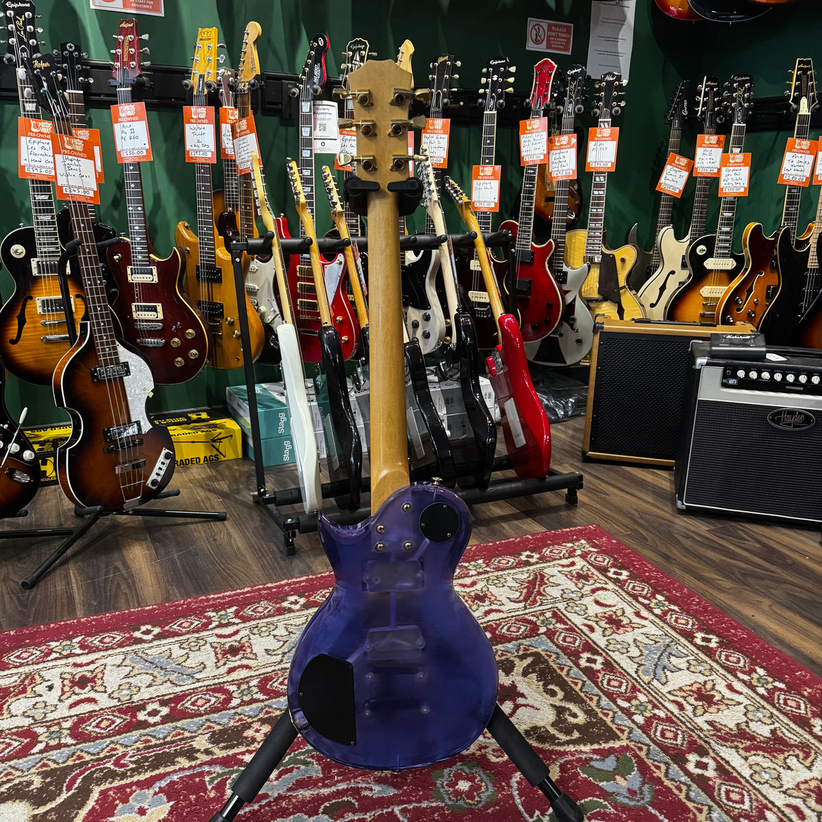 Skylark Plexiglass Les Paul Translucent Purple (Pre-Owned)