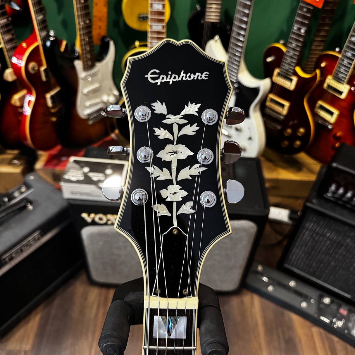 Epiphone Sheraton II Ebony Black 2014 + Hard Case (Pre-Owned)