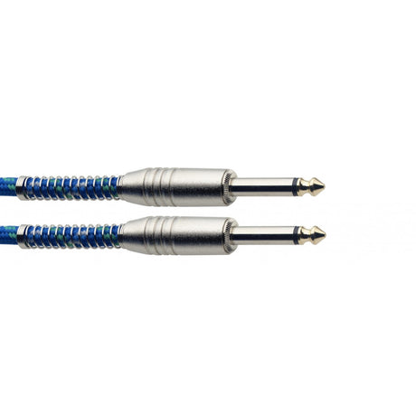 Stagg SGC6VT/BL Vintage Tweed Instrument Cable Blue 6m / 20ft - Music Vault