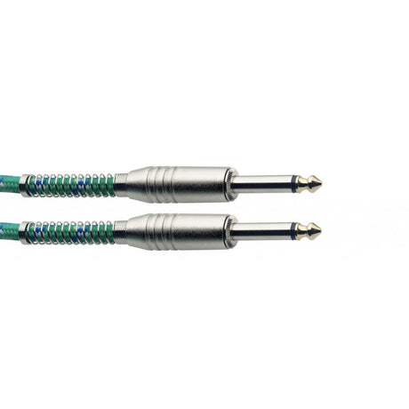 Stagg SGC6VT/GR Vintage Tweed Instrument Cable Green 6m / 20ft - Music Vault