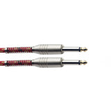 Stagg SGC6VT/RD Vintage Tweed Instrument Cable Red 6m / 20ft - Music Vault