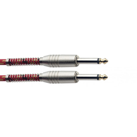 Stagg SGC6VT/RD Vintage Tweed Instrument Cable Red 6m / 20ft - Music Vault