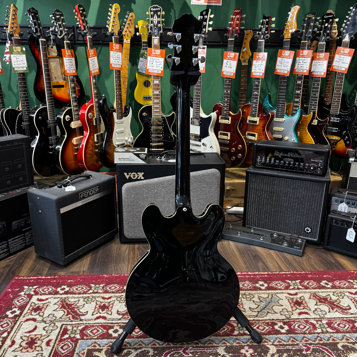 Epiphone Sheraton II Ebony Black 2014 + Hard Case (Pre-Owned)