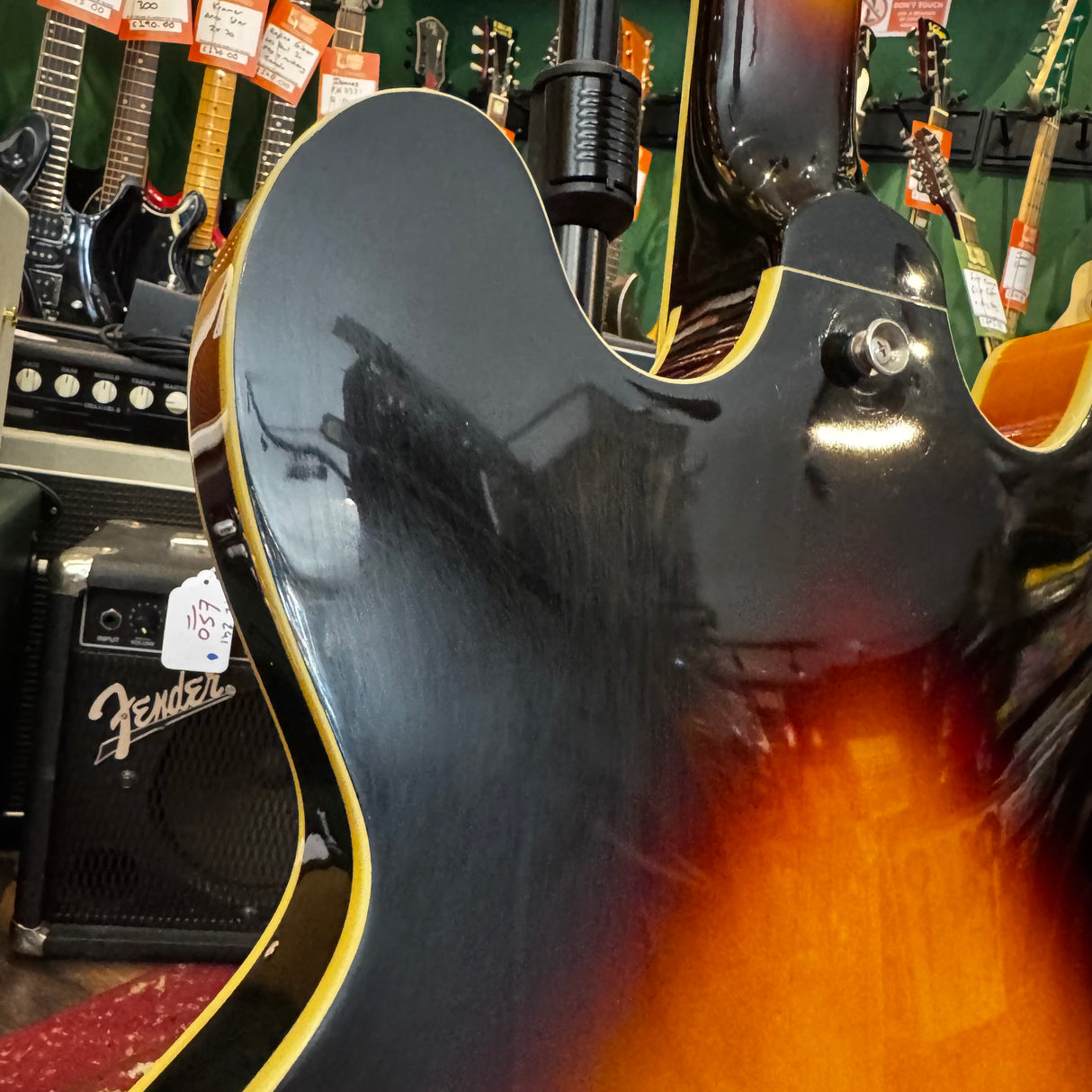 Burny RSA65 Semi Hollowbody Electric Guitar Sunburst (Pre-Owned)