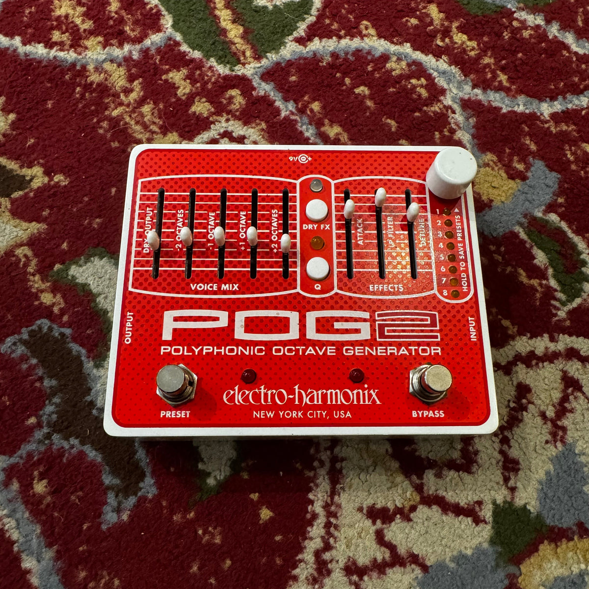 Electro POG 2 Polyphonic Synth Octave Generator Pedal (Pre-Owned)