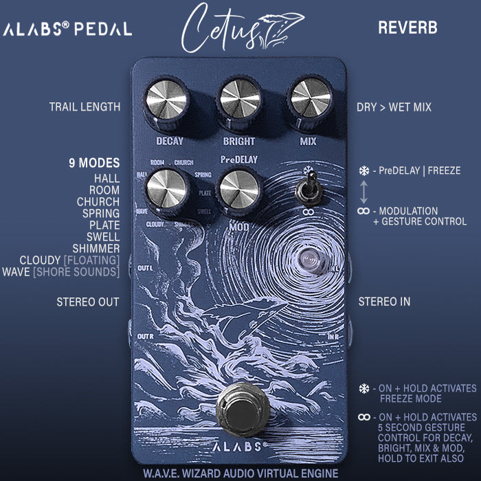 ALABS Audio Cetus Reverb Pedal (Pre-Owned)