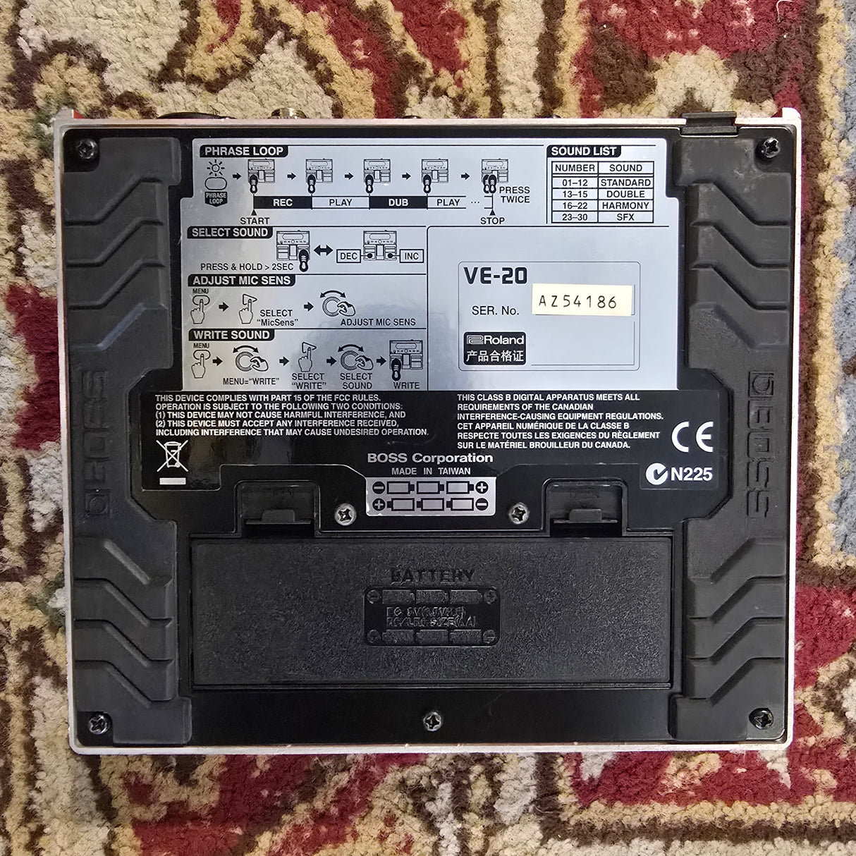 Boss VE-20 Vocal Performer Vocal Effects Processor Pedal (Pre-Owned)