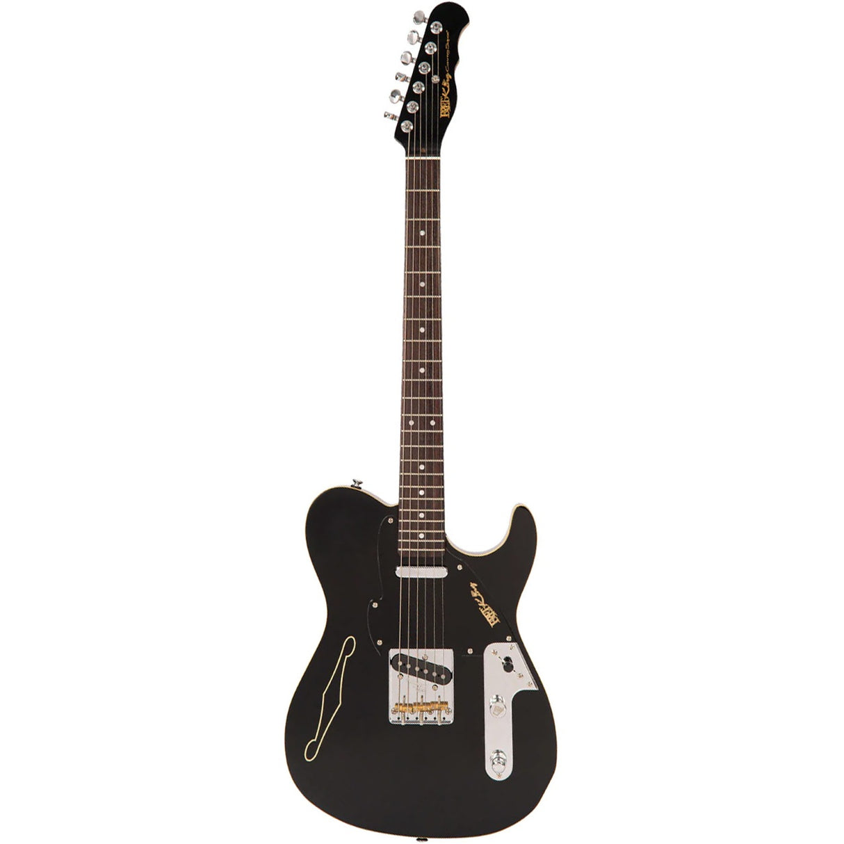 Fret-King Country Squire Stealth Single Cutaway Electric Guitar Black
