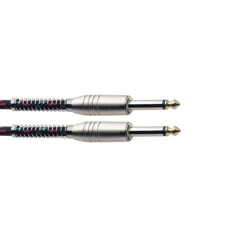 Stagg SGC3VT/BK Vintage Tweed Instrument Cable Black 3m / 10ft - Music Vault